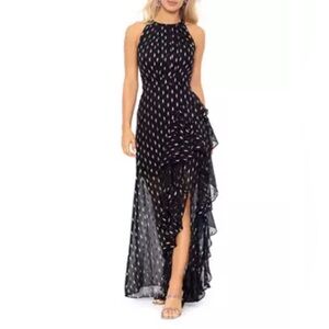 COPY - New Betsey Adam black and Gold halter dress size 4